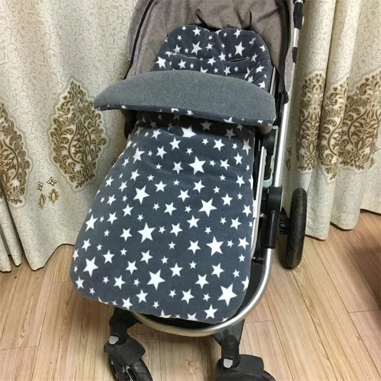 Cozy winter baby stroller sleeping bag with soft, plush lamb cashmere lining and premium cotton wool filling for superior insulation