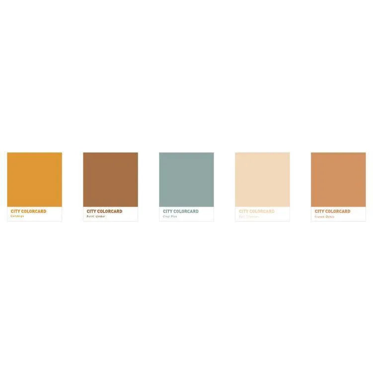 Four city colour themed memo note papers in rectangle 75x95mm format with OPP bag packaging