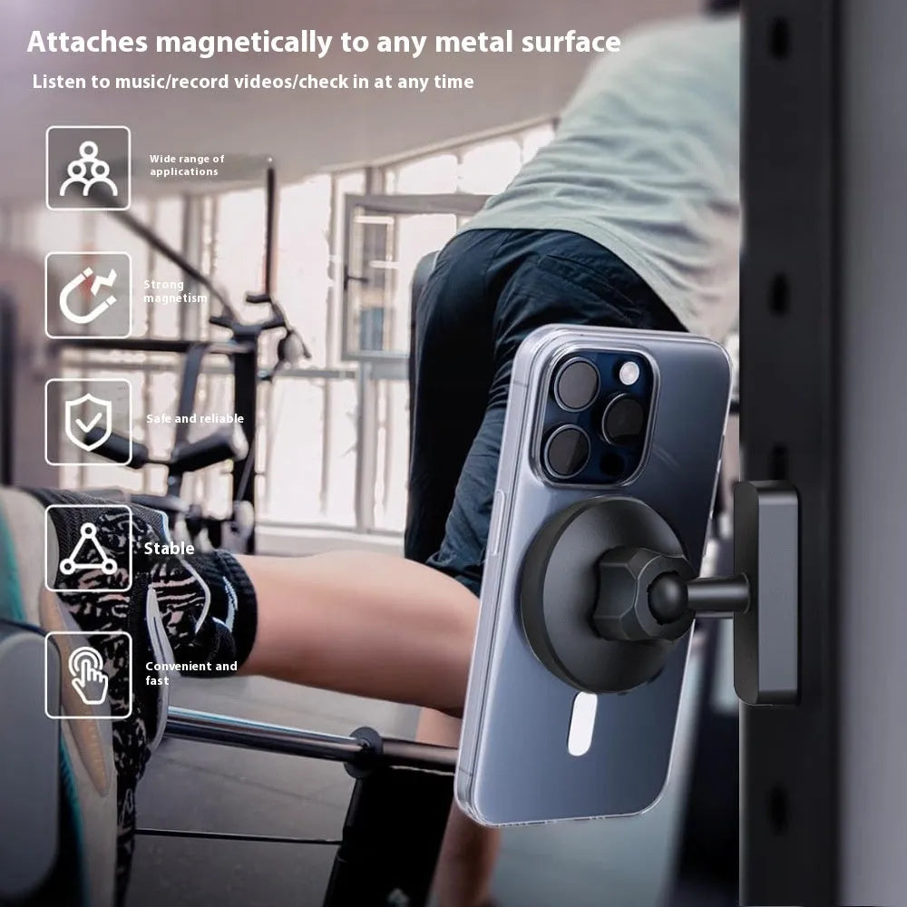 H160 G17 magnetic silicone rubber mobile phone holder for car and gym use
