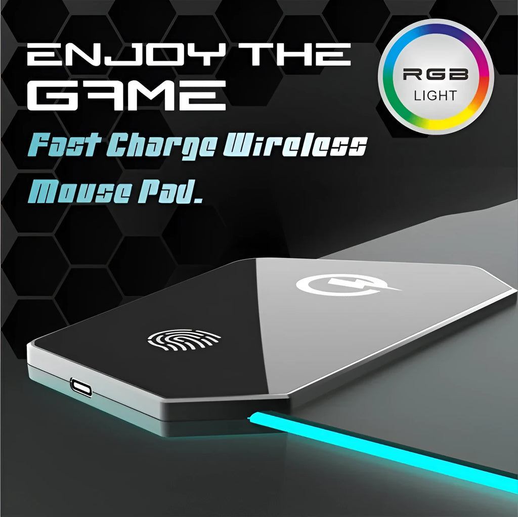Black mech style gaming mouse mat with TYPC interface, 300x800mm dimensions on natural rubber base