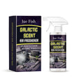 Galactic Scent 120ml car air freshener with sandalwood and berry extracts in a clear bottle