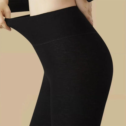 Women's winter warm leggings in cashmere and velvet blend, high waist slim fit trousers