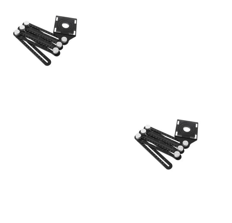 Aluminum alloy six-folding multi-angle measuring ruler for precise tile and flooring layouts