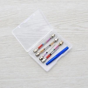 Electroplated alloy poke needle embroidery set for precise crafting