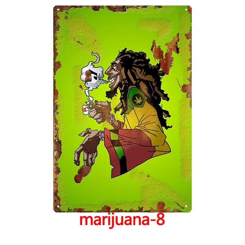 European style tin painting wall decoration 30cm x 20cm