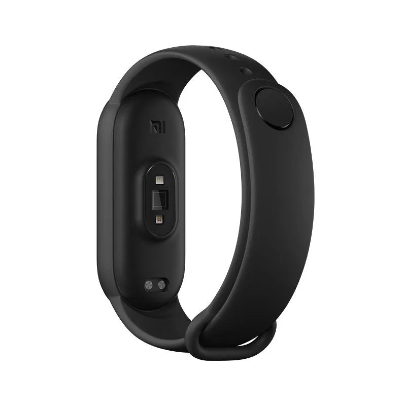 Xiaomi Mi Band 5 fitness tracker with 1.1 inch AMOLED screen and black TPU wristband