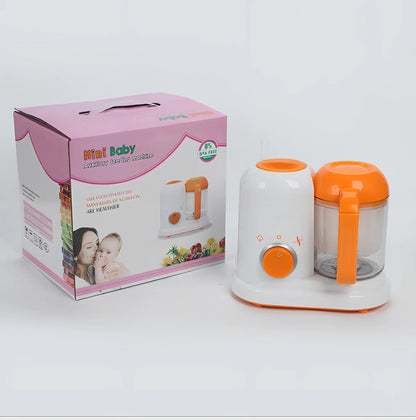 Smart baby food processor with steam cooking function and 190ml capacity in light green colour