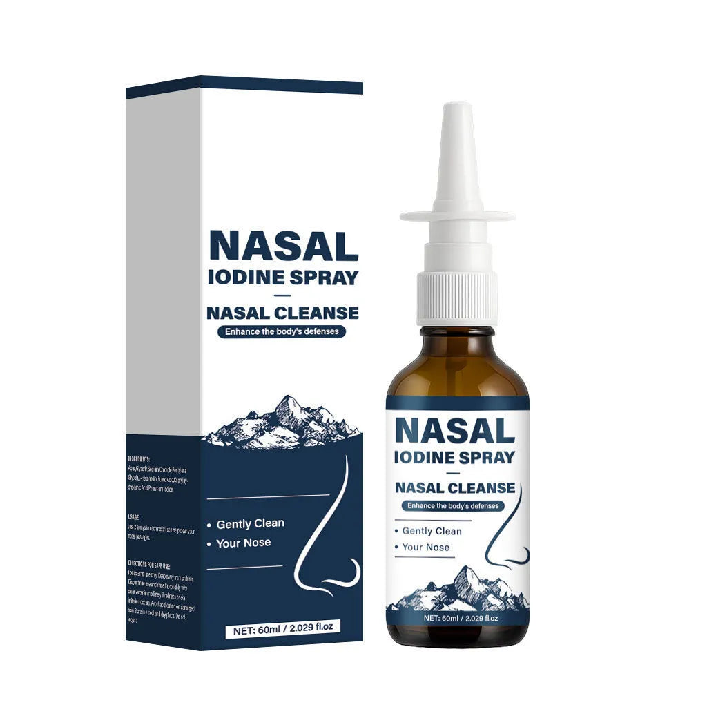 Iodine Nasal Cleaner 60ml spray bottle with FP-B072 style for nasal hygiene