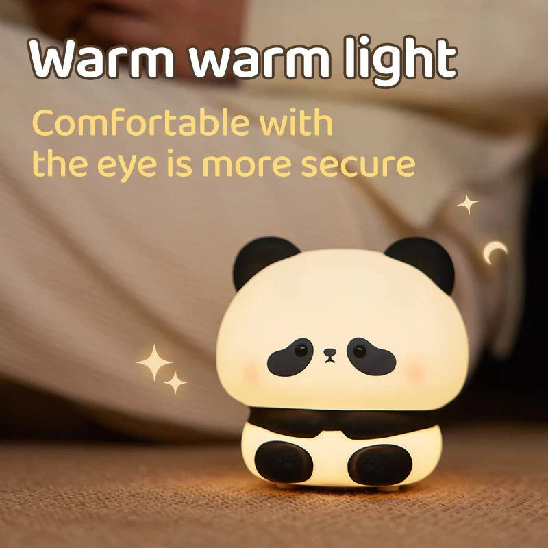 Panda LED Night Light with adjustable colors and USB rechargeable battery