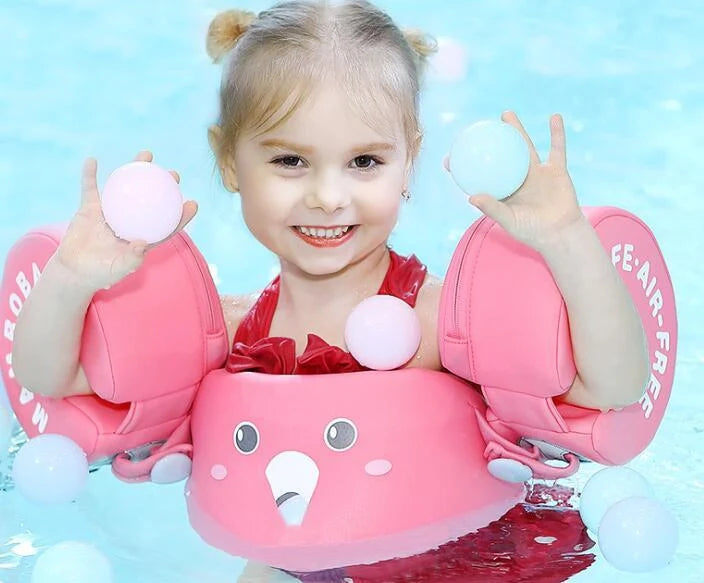 TPU Baby Swimming Ring Floats in various colors, showcasing adjustable buckles and soft fabric for safe, comfortable swimming.
