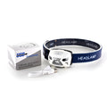 Waterproof LED head-mounted headlight with adjustable webbing strap for outdoor activities