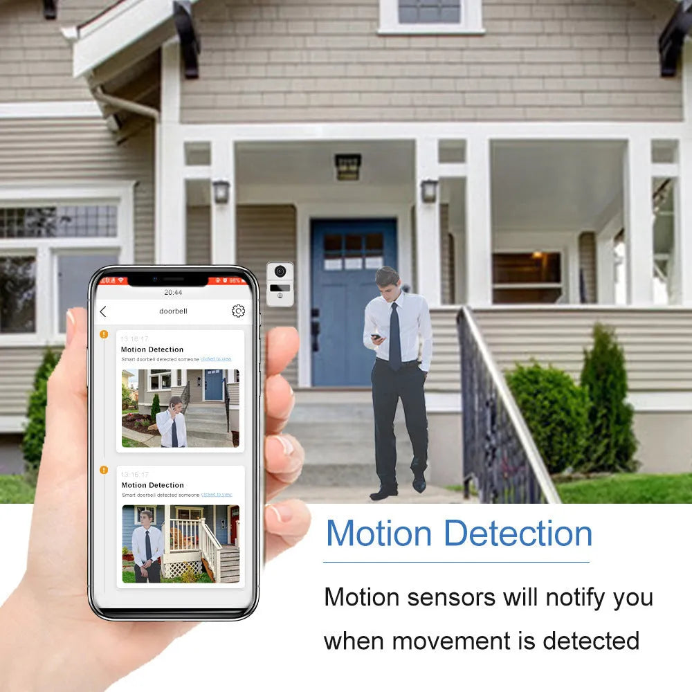 10-inch video intercom doorbell system with outdoor camera unit and installation kit