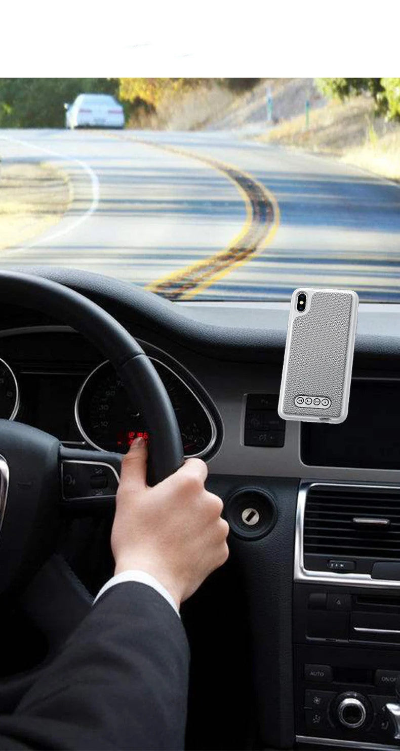 3 in 1 Bluetooth Speaker Phone Case for Apple iPhone with emergency charging clip