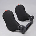 Cotton car head and neck support pillow in beige, black, blue options 20x48x6 cm
