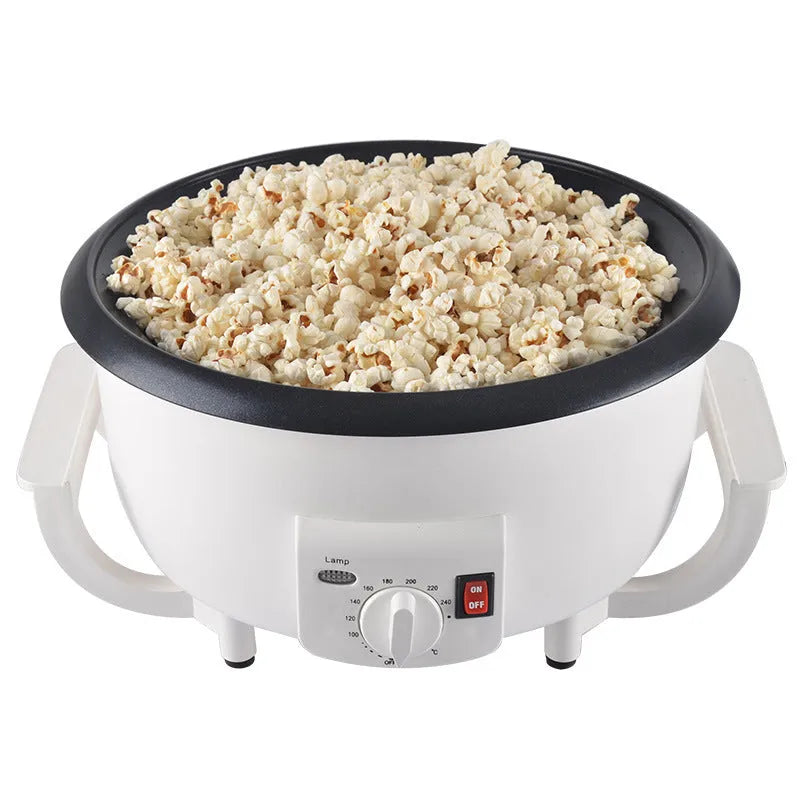 Oblate white coffee bean roasting machine with 750g capacity and 225mm base diameter