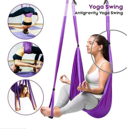 Anti-Gravity Yoga Hammock made of durable nylon fabric, available in a range of vibrant Kiwi-friendly colours