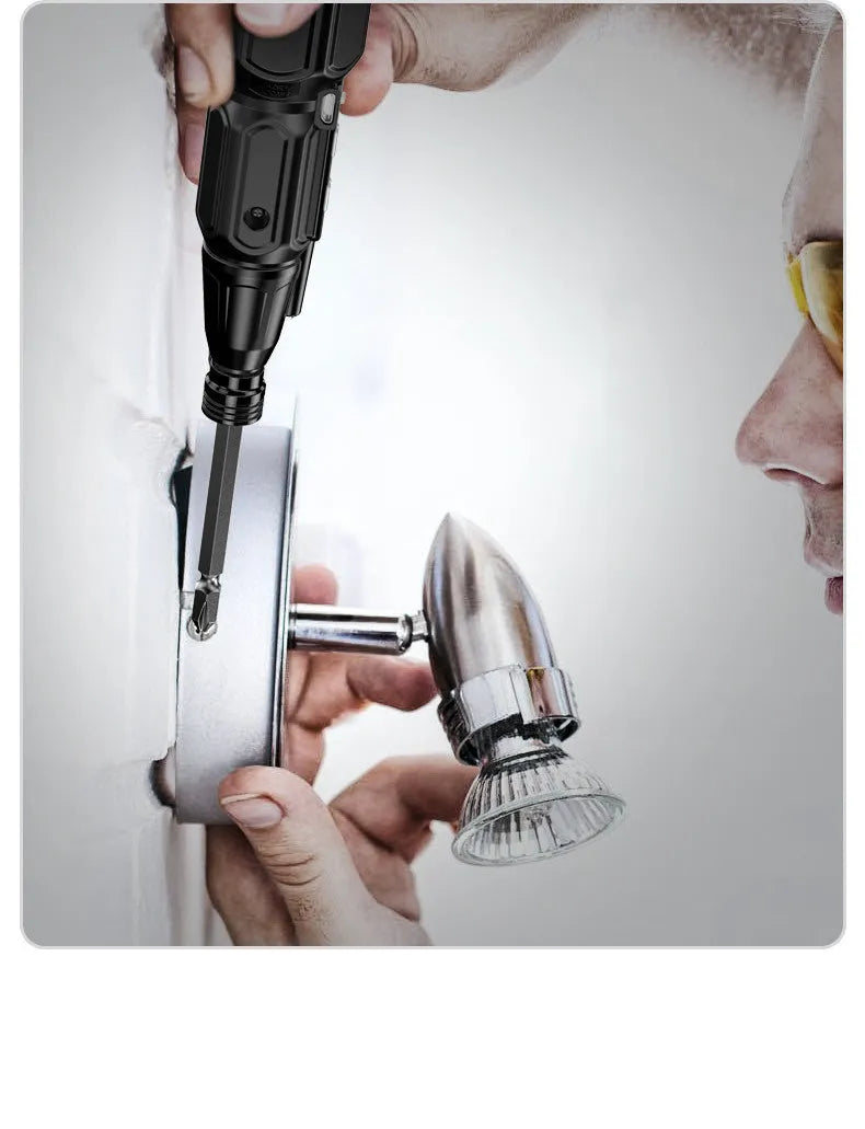 Cordless automatic screwdriver hand drill with USB cable, 3.6V, variable speed, torque control, colour options A to E
