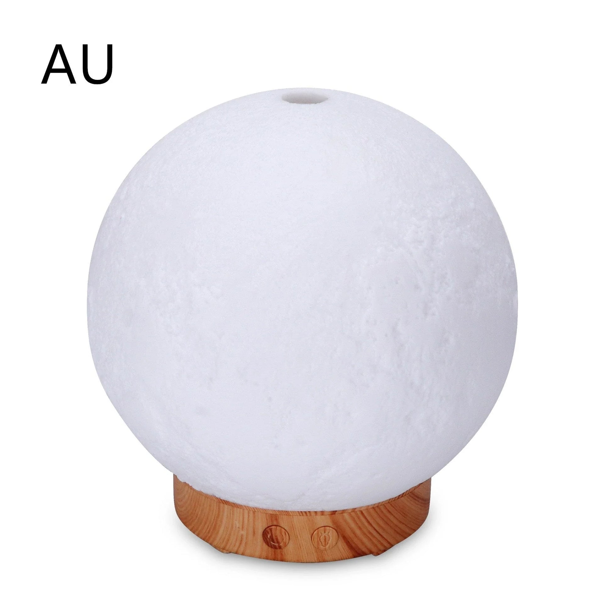 Stylish ultrasonic humidifier and aroma diffuser with wood-grain finish and modern design