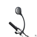 Black metal bicycle rearview mirror with hose adjustment system for handlebar or helmet mounting