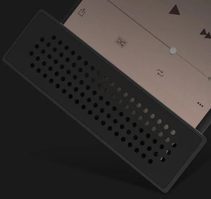 Mini speaker phone holder for Apple iPhones in various colors