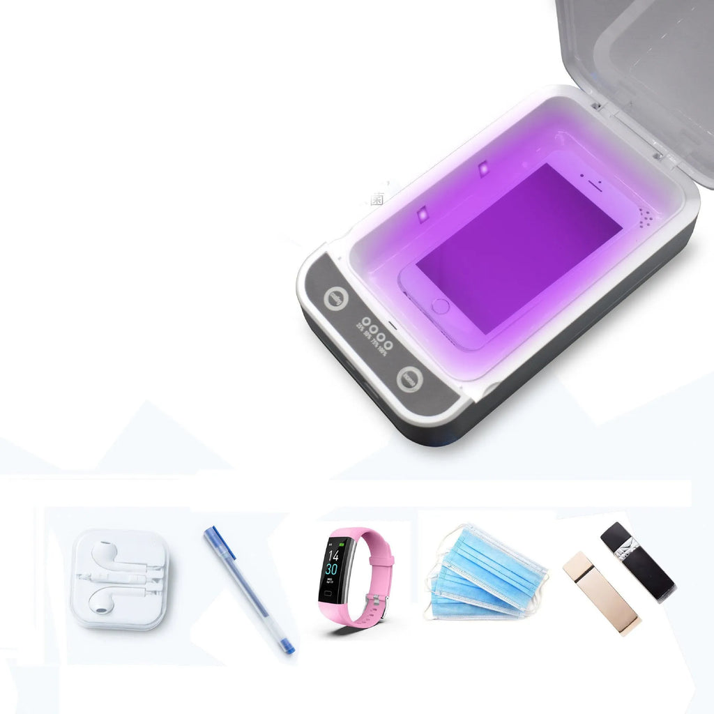 UV disinfection box for phones with 4W UVC lamps, dimensions 218x123x53mm