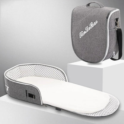 Portable folding crib with uterine bionic design for deep baby sleep