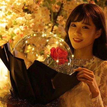 LED luminous balloon rose bouquet in various colors for Valentine's Day decorations