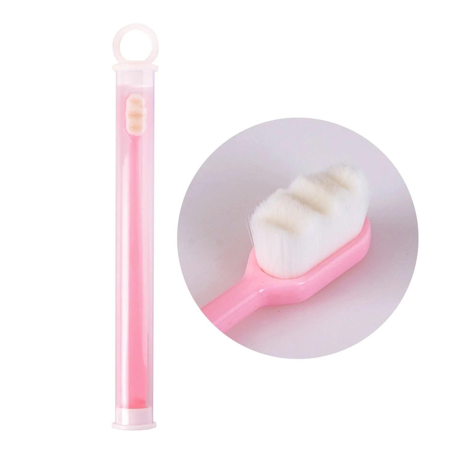 Ultra-fine nylon toothbrush with super soft 2.3cm bristles for sensitive gums