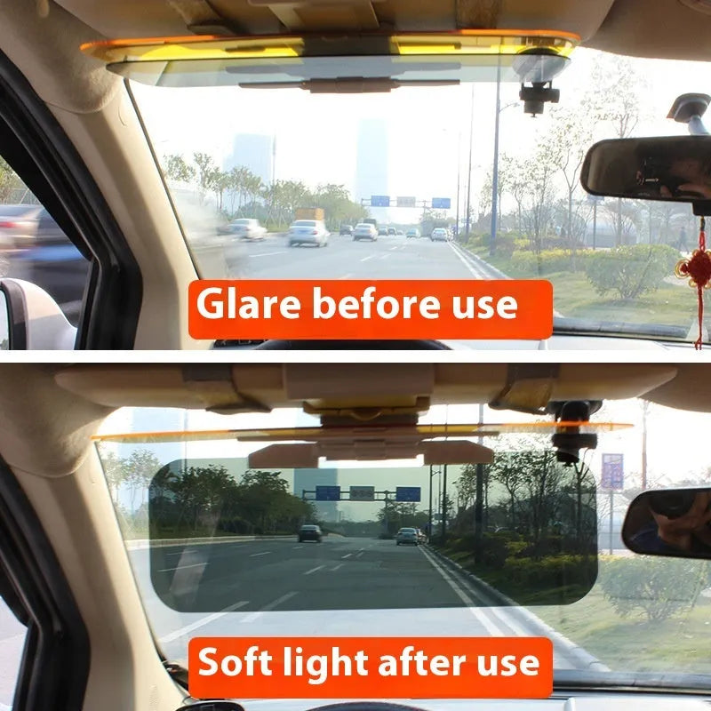 Car day and night dual-use glare proof mirror PVC sun visor extender small 32x12cm large 32x14cm