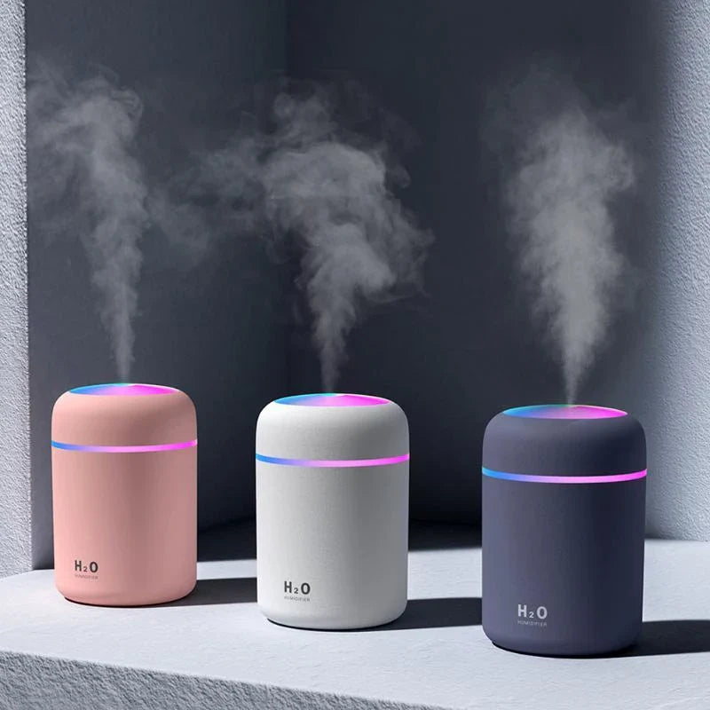 Mini USB Desktop Humidifier with Soothing Mist, Color-Changing Lights, and Quiet Operation