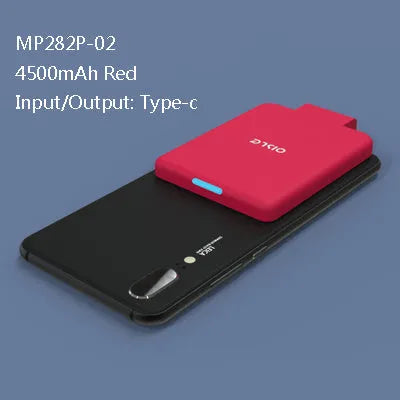 MP282P 4500mAh back clip battery pack in black white blue pink and red colour options