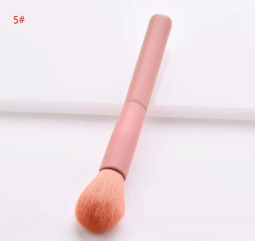 Premium cosmetic brush set with wooden handles for flawless makeup application