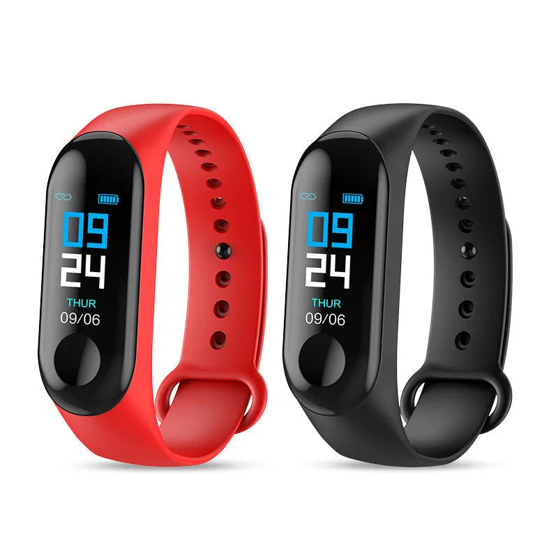 A stylish smart activity tracker bracelet with features like heart rate monitoring, sleep tracking, and vibrating alarms.