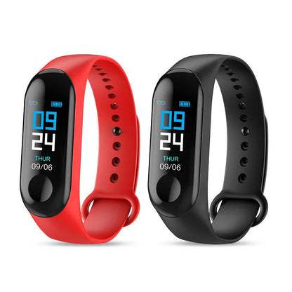 A stylish smart activity tracker bracelet with features like heart rate monitoring, sleep tracking, and vibrating alarms.