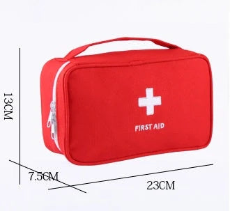 Large empty first aid kit in red, made from waterproof 600D Oxford cloth