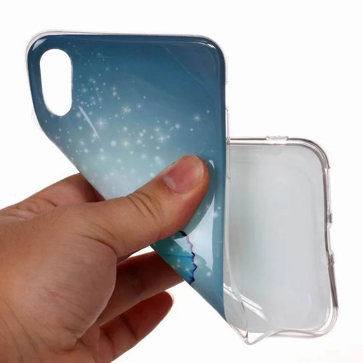 Luminous phone case with glow-in-the-dark butterfly design for iPhone