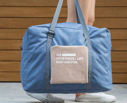 Large capacity waterproof nylon foldable travel duffel bag in multiple colors