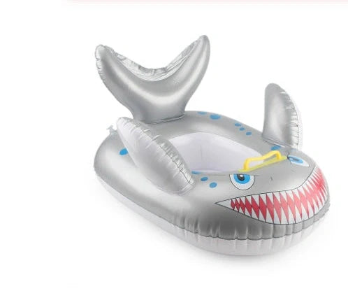 Children's inflatable fish boat swimming seat in marine animal designs for ages 3-5