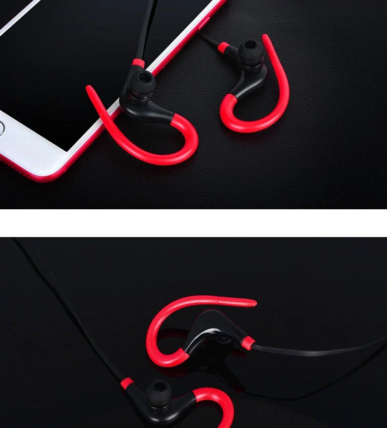 BT-01 Big Horn Sports Bluetooth Earbuds in black, red, green, and blue