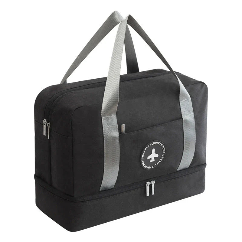 Waterproof multifunctional shoe bag in various colours with laminated zipper pockets
