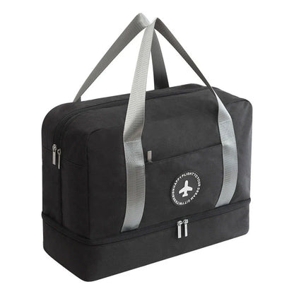 Waterproof multifunctional shoe bag in various colours with laminated zipper pockets