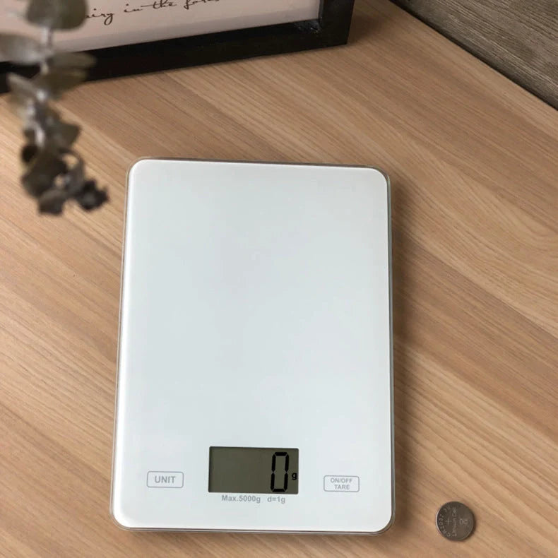 Mini glass platform baking scale with HD LCD display for precise measurements
