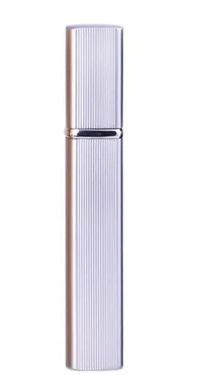 12ml aluminium perfume tube empty bottle with glass liner, lipstick type, square design, gold colour