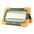 Yellow aluminium alloy 50W COB work light with wide beam and USB charging cable