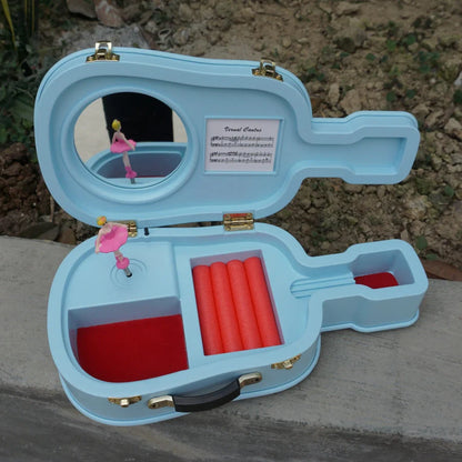 Wooden rotating ballet music box with modern art design