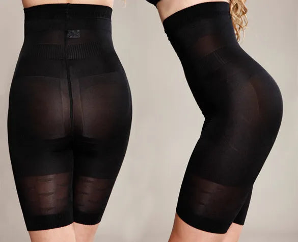 Black women's seamless high waist shapewear shorts for tummy control on a mannequin.