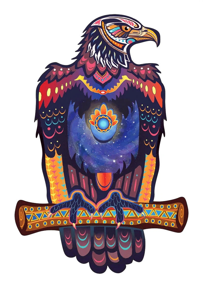 Colourful animal-shaped wooden jigsaw puzzles for children, educational and fun