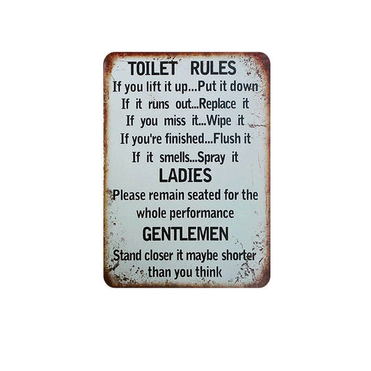 Retro American License Plate Iron Wall Art in metal, 30cm by 20cm