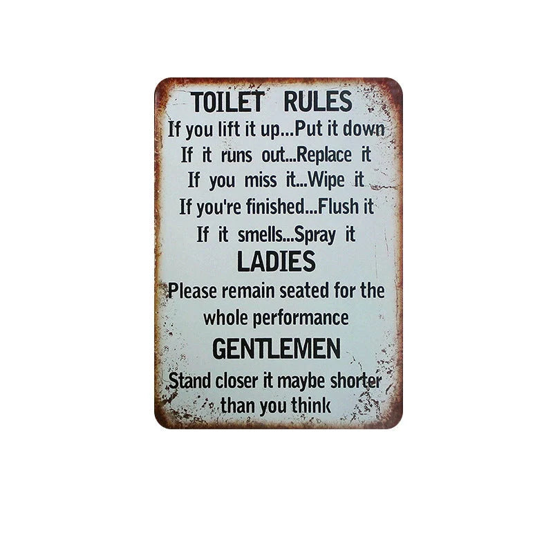 Retro American License Plate Iron Wall Art in metal, 30cm by 20cm