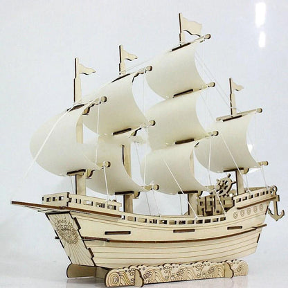 DIY Wooden Sailboat Model of Ming Dynasty Merchant Ship